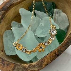 Gold & Silver Floral Necklace